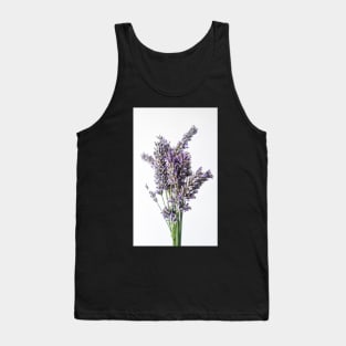 Lavender Flower on White Background Tank Top